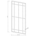 Annetta 24 x 52 Inch Window Pane Floor or Wall Mirror Black - Walo Furniture 