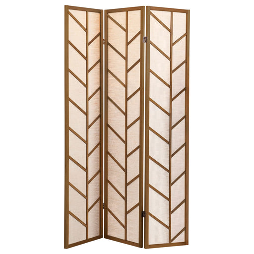 Mila 3-Panel Room Divider Folding Shoji Screen Walnut - Walo Furniture 