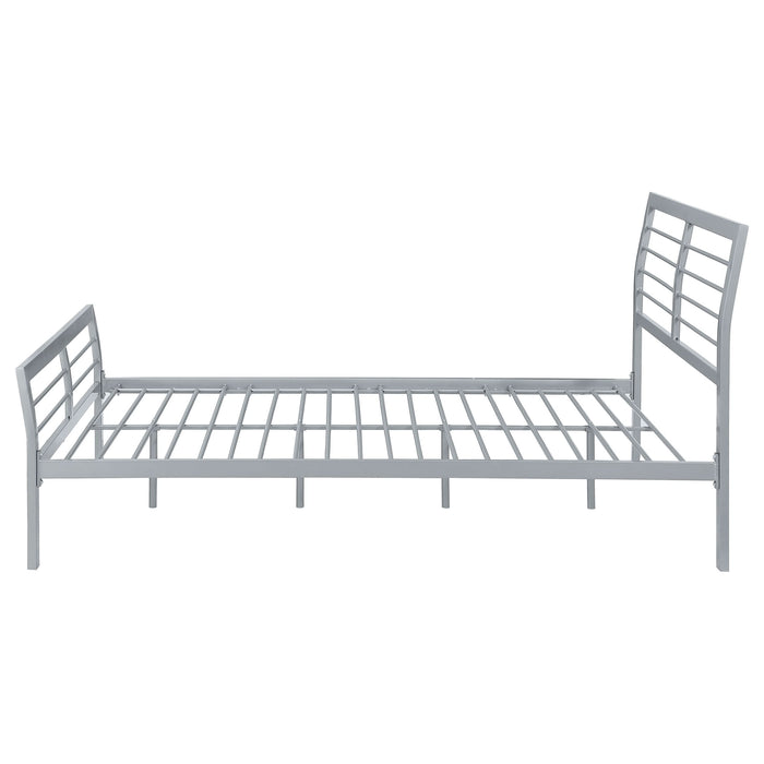 Cooper Metal Full Open Frame Bed Silver - Walo Furniture 