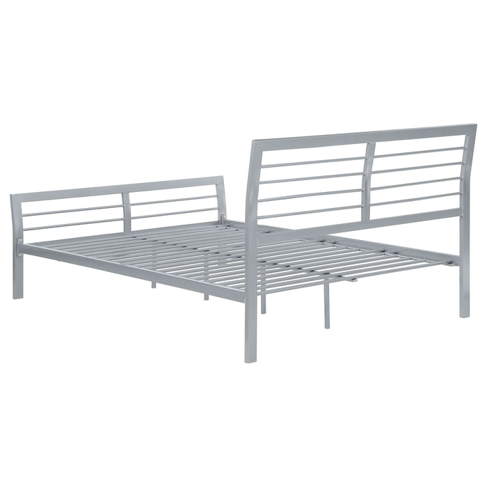 Cooper Metal Full Open Frame Bed Silver - Walo Furniture 