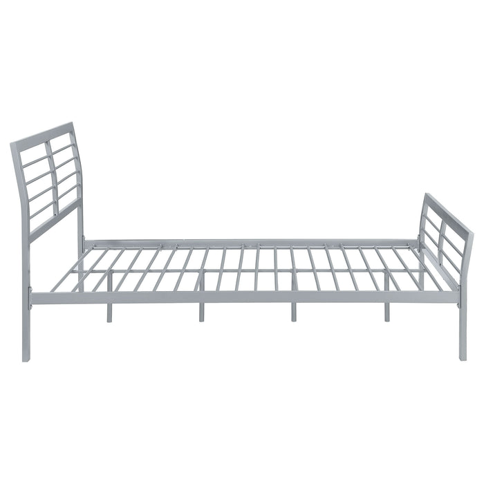 Cooper Metal Full Open Frame Bed Silver - Walo Furniture 