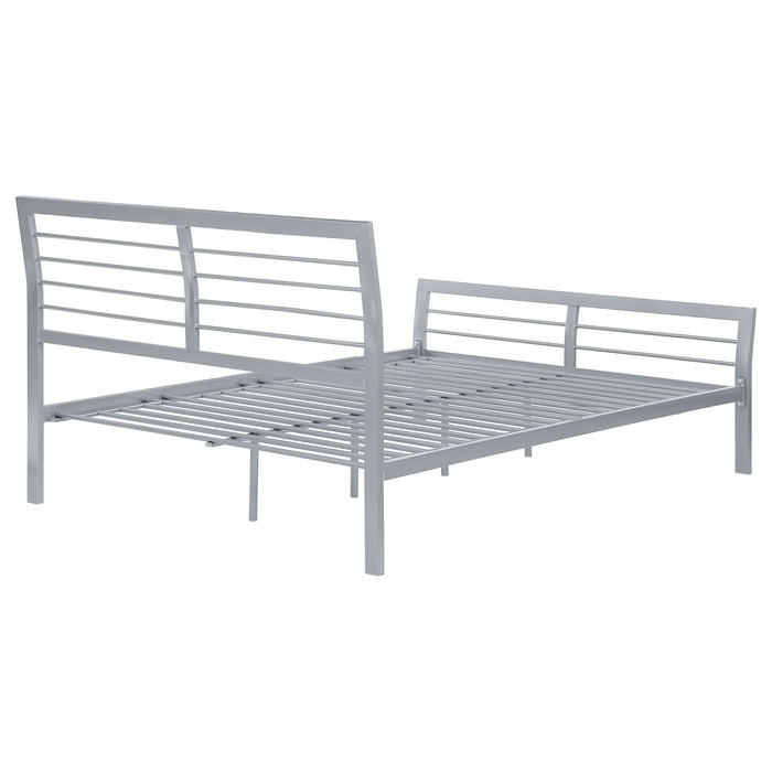 Cooper Metal Full Open Frame Bed Silver - Walo Furniture 