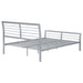 Cooper Metal Full Open Frame Bed Silver - Walo Furniture 