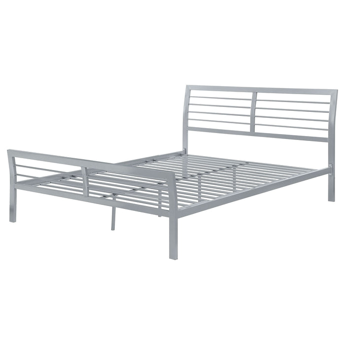 Cooper Metal Queen Open Frame Bed Silver - Walo Furniture 