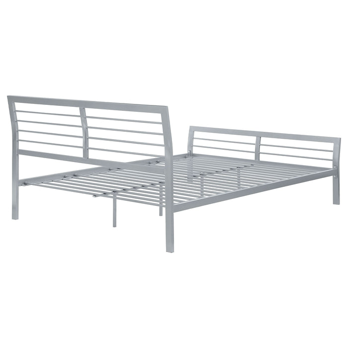 Cooper Metal Queen Open Frame Bed Silver - Walo Furniture 