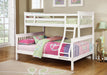 Chapman Wood Twin Over Full Bunk Bed White - Walo Furniture 