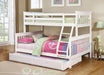 Chapman Wood Twin Over Full Bunk Bed White - Walo Furniture 