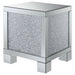 Gillian Rectangular Mirrored Acrylic Side End Table Silver - Walo Furniture 