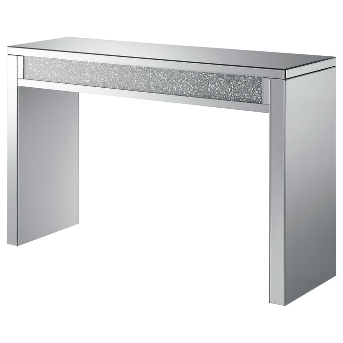 Gillian Mirrored Acrylic Entryway Console Table Silver - Walo Furniture 