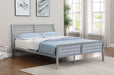 Cooper Metal Queen Open Frame Bed Silver - Walo Furniture 