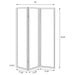 Felice 3-Panel Room Divider Folding Screen French Script - Walo Furniture 