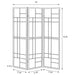 Katerina 3-Panel Room Divider Folding Shoji Screen Cherry - Walo Furniture 