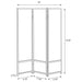 Calix 3-Panel Room Divider Folding Shoji Screen Black - Walo Furniture 