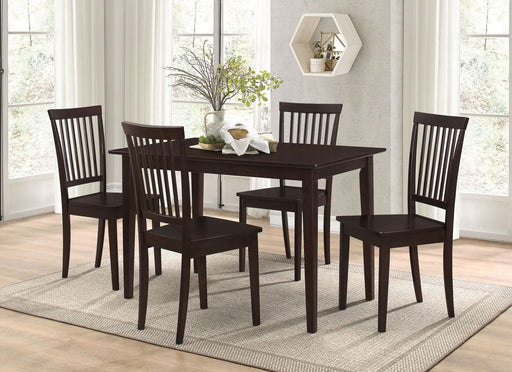 Gomez 5-piece Rectangular Dining Table Set Cappuccino - Walo Furniture 