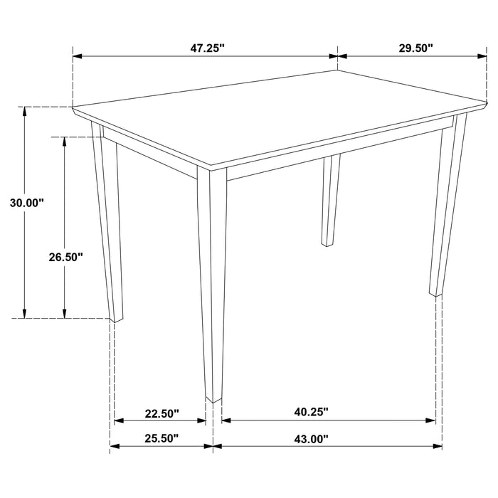 Gomez 5-piece Rectangular Dining Table Set Cappuccino - Walo Furniture 