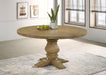 Florence Round 60-inch Wood Dining Table Rustic Honey - Walo Furniture 