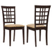 Kelso Lattice Back Dining Side Chair Cappuccino (Set of 2) - Walo Furniture 