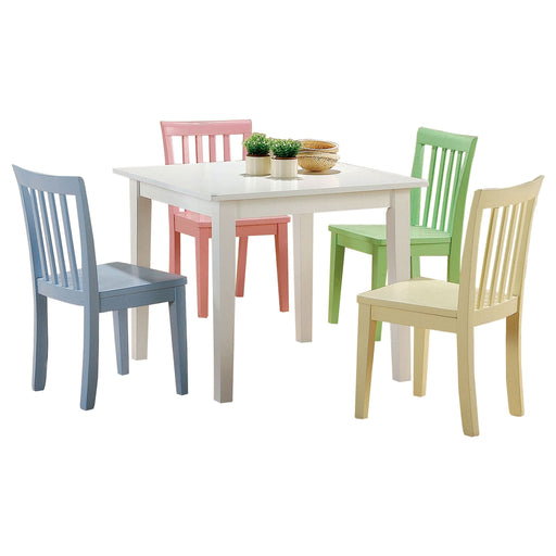 Rory 5-piece Kids Table and Chairs Set Multi Color - Walo Furniture 