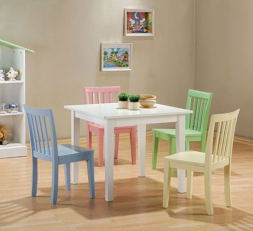 Rory 5-piece Kids Table and Chairs Set Multi Color - Walo Furniture 