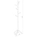 Devlin 6 Hook Freestanding Wood Coat Rack Hat Hanger Grey - Walo Furniture 