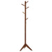 Devlin 6 Hook Freestanding Wood Coat Rack Hat Hanger Walnut - Walo Furniture 