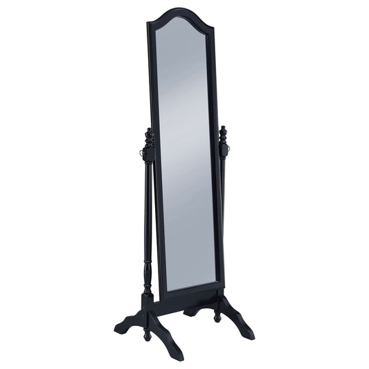 Cabot Wood Adjustable Full Length Cheval Mirror Black - Walo Furniture 