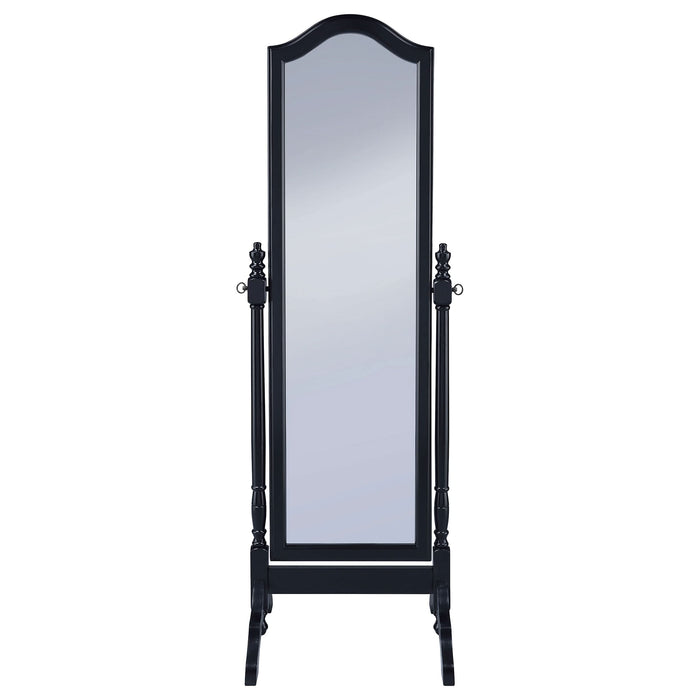 Cabot Wood Adjustable Full Length Cheval Mirror Black - Walo Furniture 