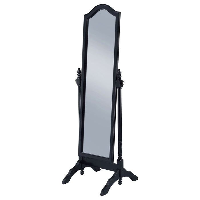 Cabot Wood Adjustable Full Length Cheval Mirror Black - Walo Furniture 