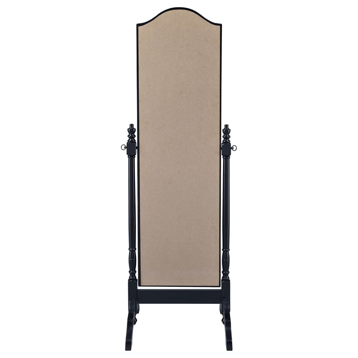 Cabot Wood Adjustable Full Length Cheval Mirror Black - Walo Furniture 