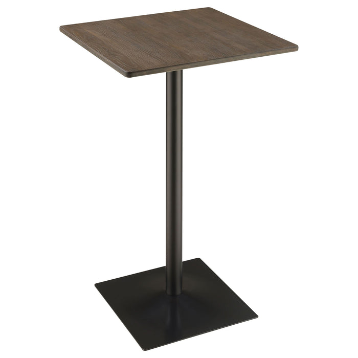 Cavalier Square 24-inch Pub Height Bistro Bar Table Dark Elm - Walo Furniture 