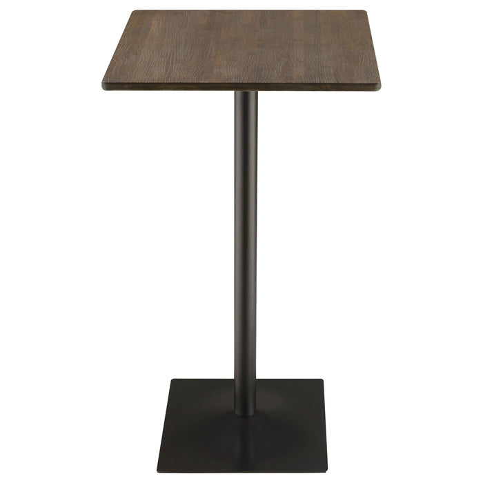 Cavalier Square 24-inch Pub Height Bistro Bar Table Dark Elm - Walo Furniture 