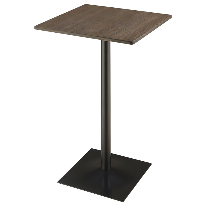 Cavalier Square 24-inch Pub Height Bistro Bar Table Dark Elm - Walo Furniture 