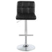 Lenny Upholstered Adjustable Bar Stool Black (Set of 2) - Walo Furniture 