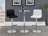 Lenny Upholstered Adjustable Bar Stool Black (Set of 2) - Walo Furniture 