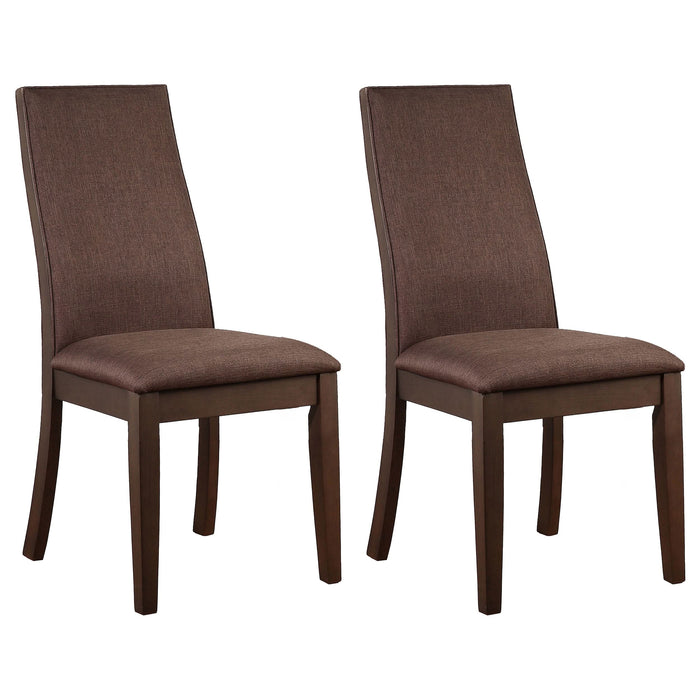 Spring Creek Upholstered Dining Chair Chocolate (Set of 2) - Walo Furniture 