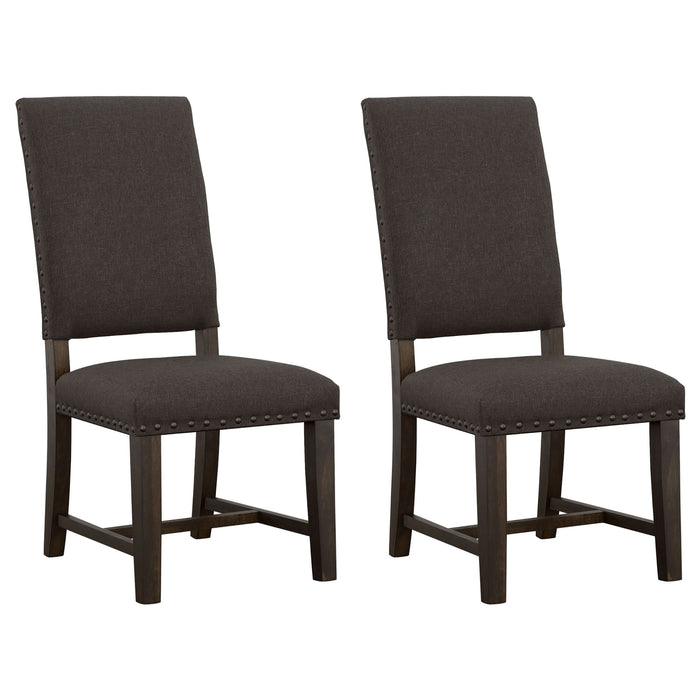 Twain Upholstered Dining Side Chair Warm Grey (Set of 2) - Walo Furniture 