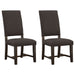 Twain Upholstered Dining Side Chair Warm Grey (Set of 2) - Walo Furniture 