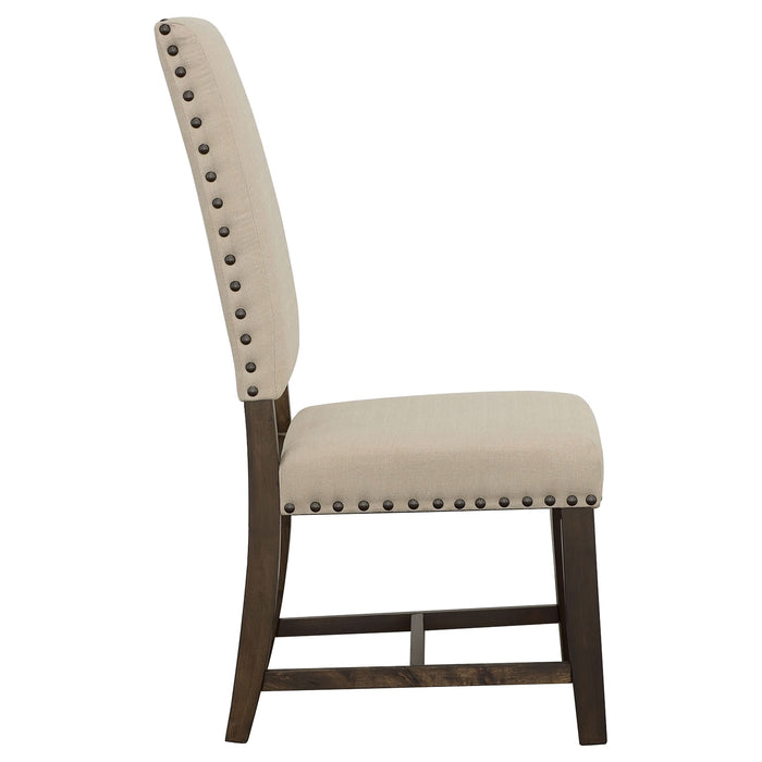 Twain Upholstered Dining Side Chair Beige (Set of 2) - Walo Furniture 