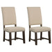 Twain Upholstered Dining Side Chair Beige (Set of 2) - Walo Furniture 