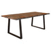 Ditman 80-inch Live Edge Dining Table Grey Sheesham - Walo Furniture 