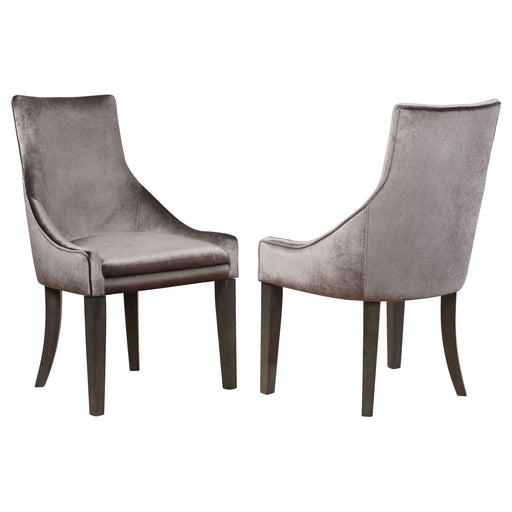 Phelps Velvet Upholstered Dining Side Chair Grey (Set of 2) - Walo Furniture 