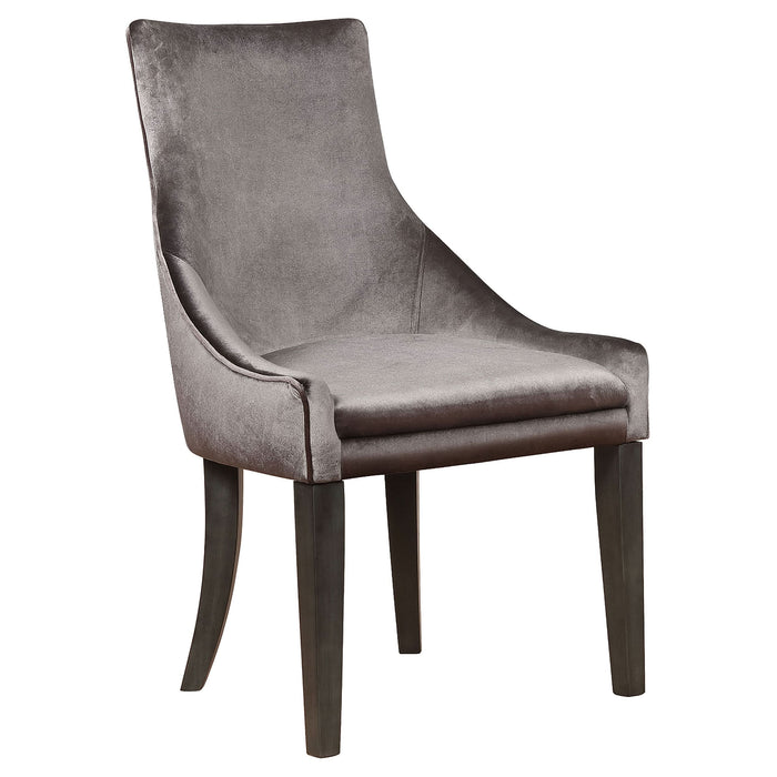 Phelps Velvet Upholstered Dining Side Chair Grey (Set of 2) - Walo Furniture 