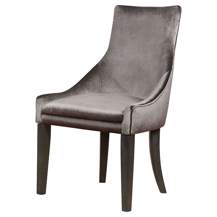 Phelps Velvet Upholstered Dining Side Chair Grey (Set of 2) - Walo Furniture 