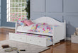 Julie Ann Wood Twin Daybed with Trundle White - Walo Furniture 