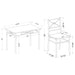 Anna 5-piece Rectangular Dining Table Set Silver - Walo Furniture 