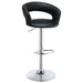 Barraza 29" Adjustable Height Bar Stool Black and Chrome - Walo Furniture 