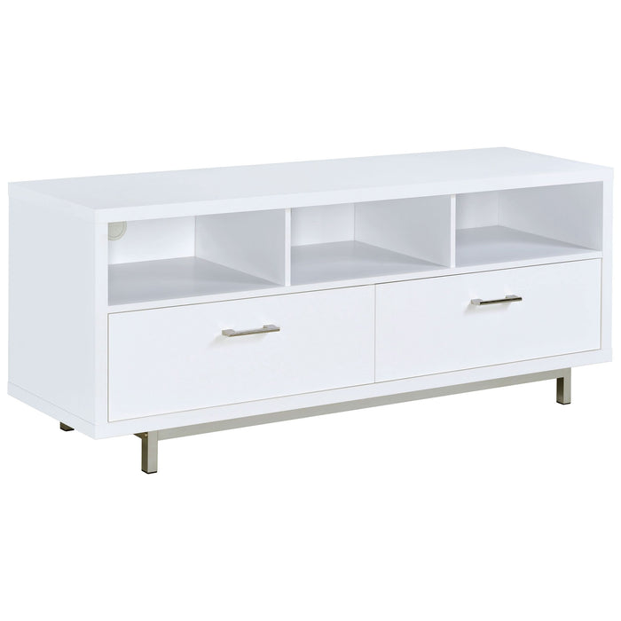 Casey 2-drawer Engineered Wood 60" TV Stand White - Walo Furniture 