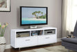 Casey 2-drawer Engineered Wood 60" TV Stand White - Walo Furniture 