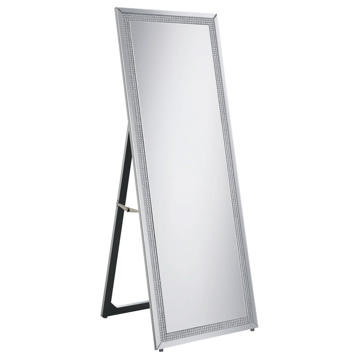 Giddish 24 x 64 Inch Full Length Standing Mirror Silver - Walo Furniture 