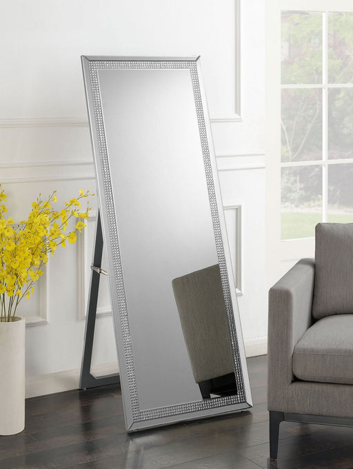 Giddish 24 x 64 Inch Full Length Standing Mirror Silver - Walo Furniture 